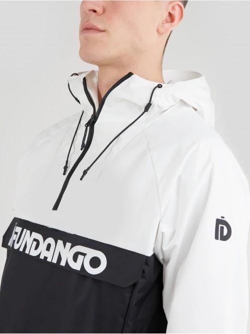 haine de ploaie pt. barbati Fundango Salmo Logo Anorak alb 5