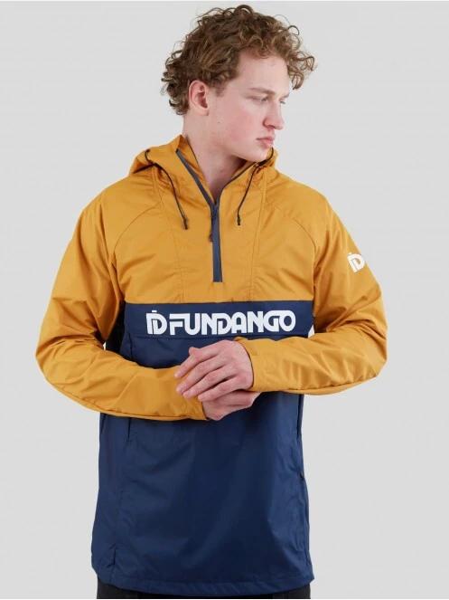 haine de ploaie pt. barbati Fundango Salmo Logo Anorak galben 2