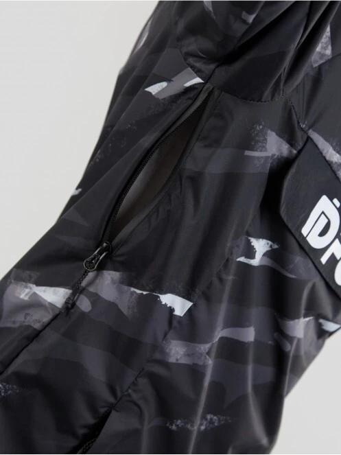 haine de ploaie pt. barbati Fundango Salmo Logo Anorak negru 6