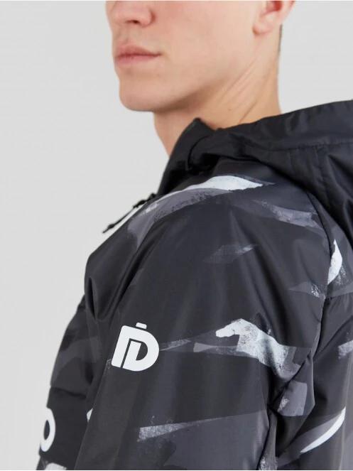 haine de ploaie pt. barbati Fundango Salmo Logo Anorak negru 7
