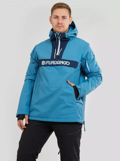 geaca de schi pt. barbati Fundango Burnaby Logo Anorak albastru deschis 2