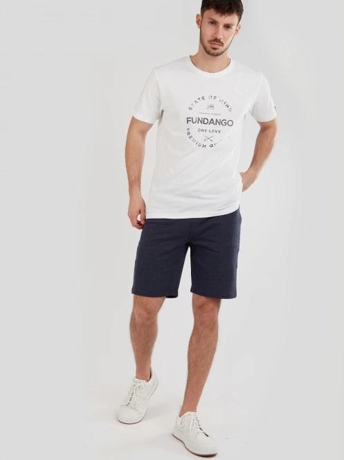 pantaloni scurti de trening pt. barbati Fundango Delon Sweatshort albastru inchis 4