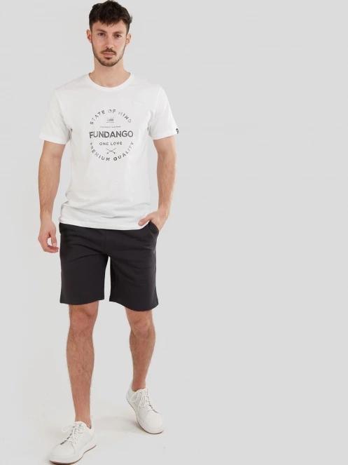 pantaloni scurti de trening pt. barbati Fundango Delon Sweatshort negru 4
