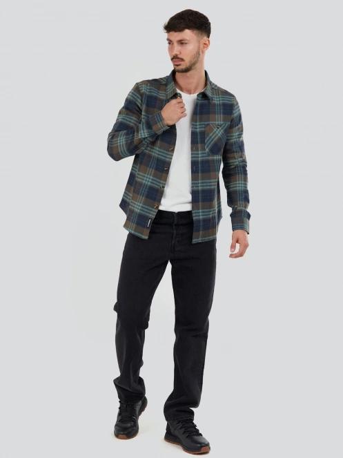 camasa cu maneci lungi pt. barbati Fundango Harris Shirt albastru 4