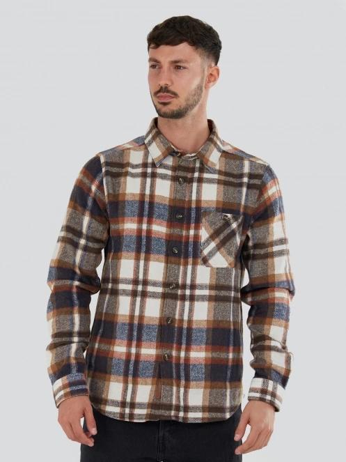 jacheta camasa pt. barbati Fundango Parker Shirt Jacket maro 2