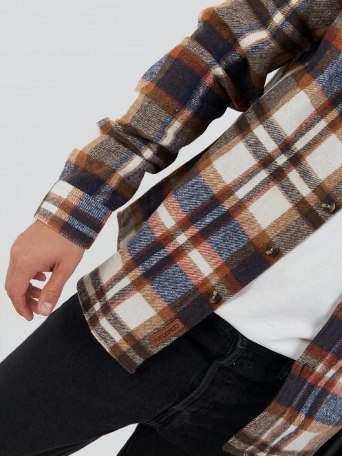 jacheta camasa pt. barbati Fundango Parker Shirt Jacket maro 8