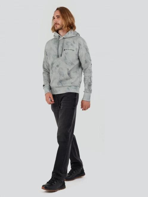 pulover cu gluga pt. barbati Fundango Talis Hooded Sweatshirt verde 4