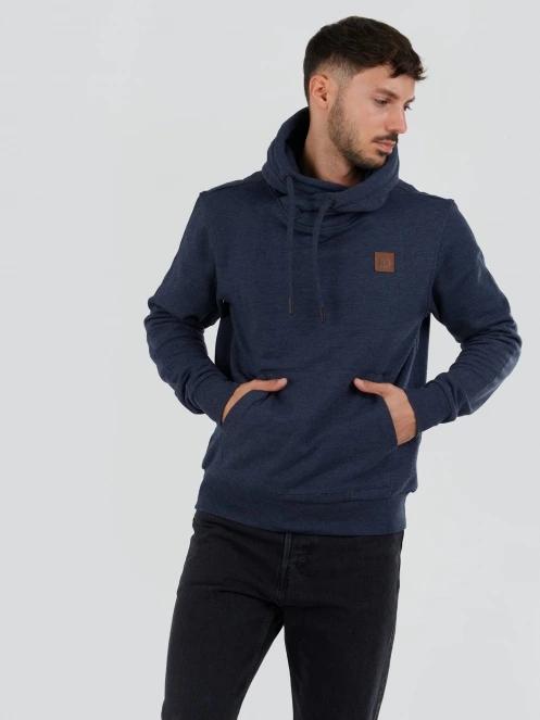 pulover cu gluga pt. barbati Fundango Conor Hooded Sweatshirt albastru inchis 4