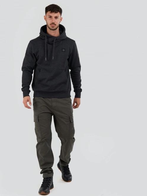 pulover cu gluga pt. barbati Fundango Conor Hooded Sweatshirt negru 4