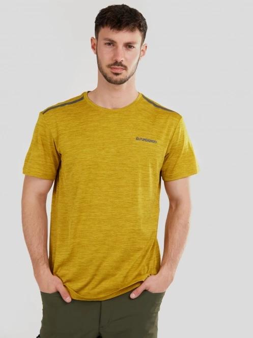 tricou pentru sport, cu maneci scurte pt. barbati Fundango Skeleton Tech-T galben 2