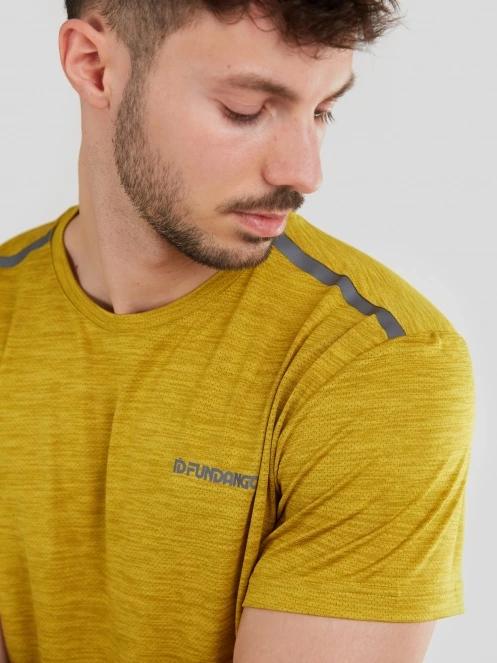 tricou pentru sport, cu maneci scurte pt. barbati Fundango Skeleton Tech-T galben 5