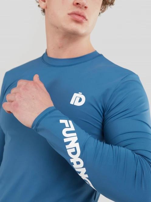 lycra cu maneci lungi pt. barbati Fundango Manado Long Rashguard albastru inchis 5