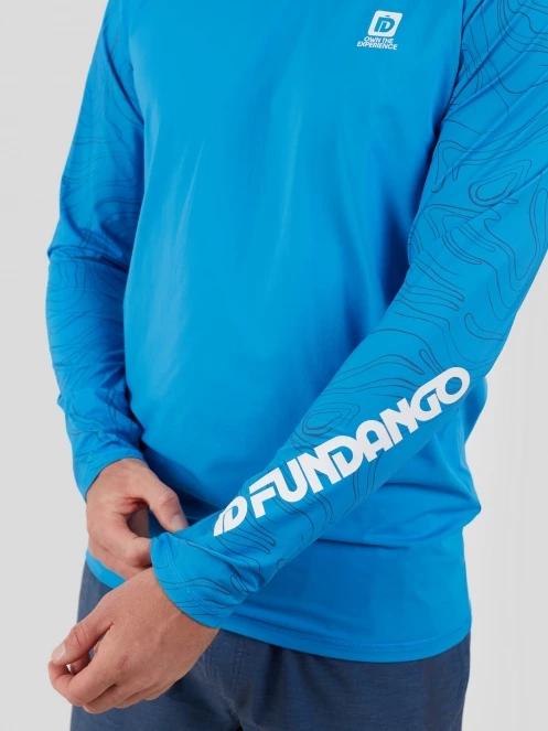 lycra cu maneci lungi pt. barbati Fundango Manado Long II Rashguard albastru deschis 6