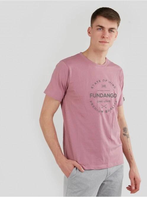 tricou cu maneci scurte pt. barbati Fundango Basic - T Logo-4 T-shirt violet 4