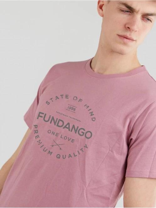 tricou cu maneci scurte pt. barbati Fundango Basic - T Logo-4 T-shirt violet 6