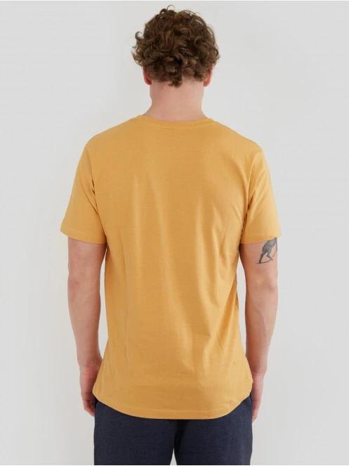 tricou cu maneci scurte pt. barbati Fundango Basic - T Logo-4 T-shirt galben 3