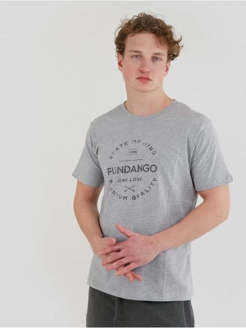 tricou cu maneci scurte pt. barbati Fundango Basic - T Logo-4 T-shirt gri 2
