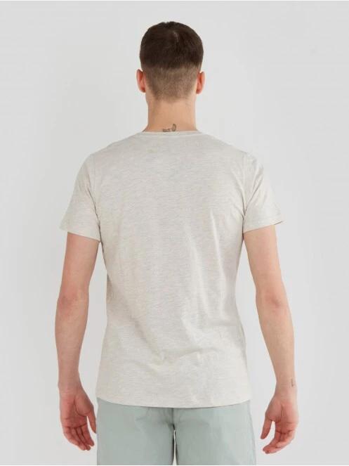 tricou cu maneci scurte pt. barbati Fundango Jaggy Structured T-Shirt nisip 3