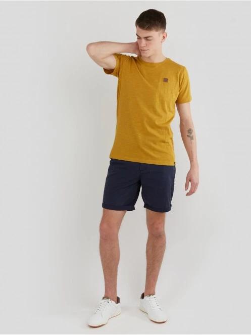 tricou cu maneci scurte pt. barbati Fundango Jaggy Structured T-Shirt galben 4