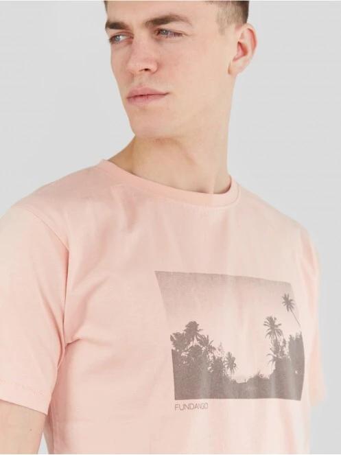 tricou cu maneci scurte pt. barbati Fundango Talmer T-shirt roz 5