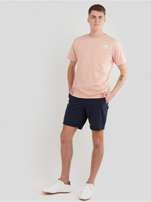 tricou cu maneci scurte pt. barbati Fundango Talmer Pocket T-shirt roz 4