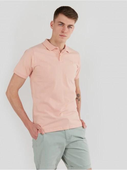 tricou cu guler pt. barbati Fundango Incognito Mono Poloshirt roz 2
