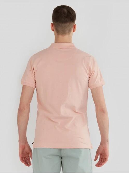 tricou cu guler pt. barbati Fundango Incognito Mono Poloshirt roz 3