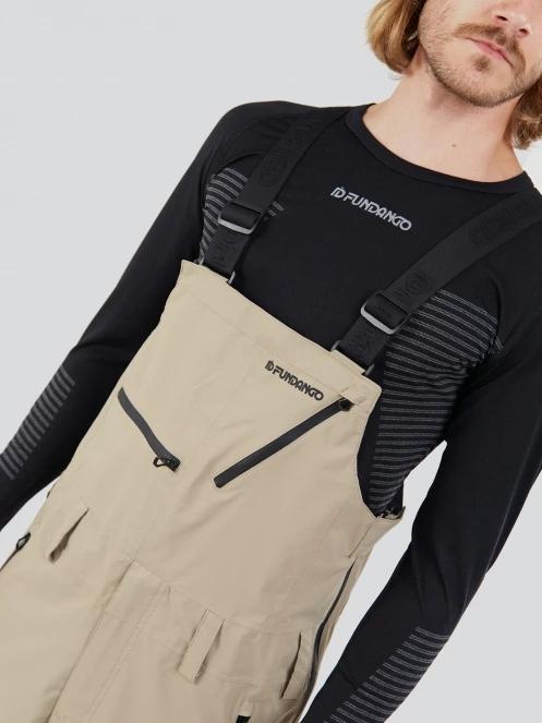 pantaloni de schi pt. barbati Fundango Benton 3L Bib Pants nisip 6