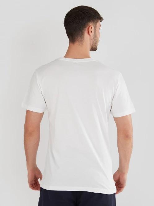 tricou cu maneci scurte pt. barbati Fundango Basic-T Logo 04 alb 3
