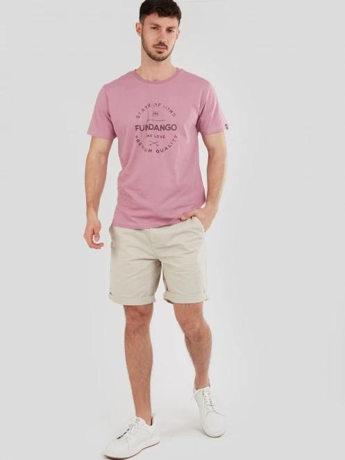 tricou cu maneci scurte pt. barbati Fundango Basic-T Logo 04 violet 4