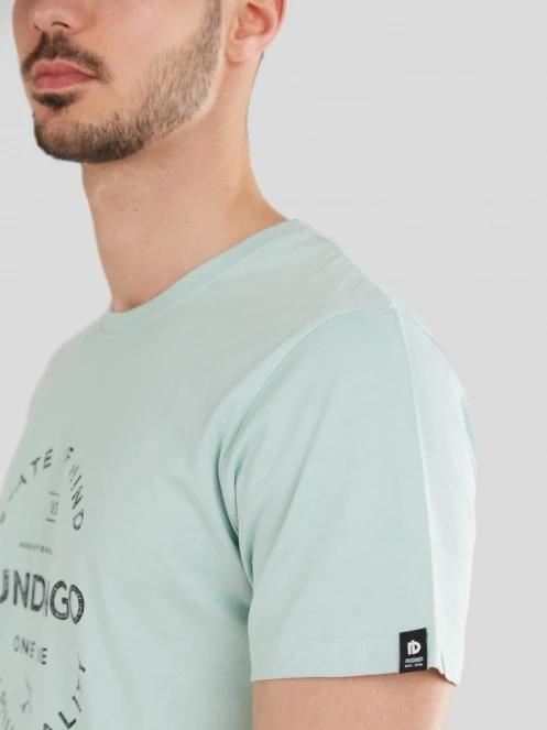 tricou cu maneci scurte pt. barbati Fundango Basic-T Logo 04 albastru deschis 6