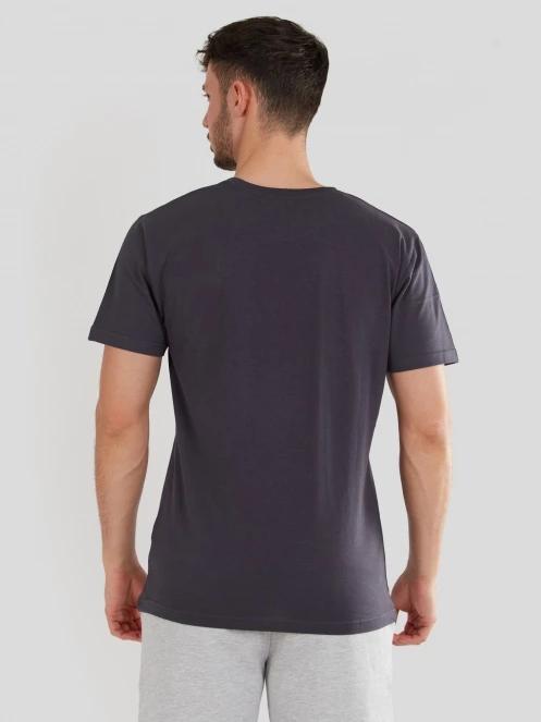 tricou cu maneci scurte pt. barbati Fundango Basic-T Logo 04 gri 3