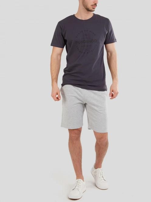 tricou cu maneci scurte pt. barbati Fundango Basic-T Logo 04 gri 5