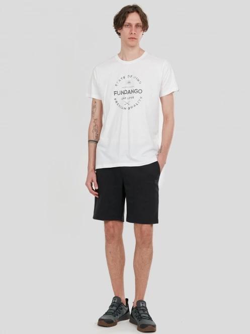 tricou cu maneci scurte pt. barbati Fundango Basic-T Logo 04 alb 4