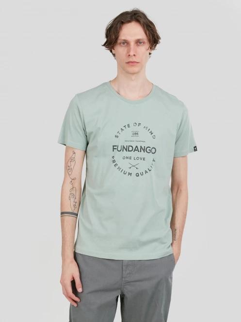 tricou cu maneci scurte pt. barbati Fundango Basic-T Logo 04 verde 2