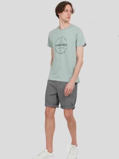 tricou cu maneci scurte pt. barbati Fundango Basic-T Logo 04 verde 4