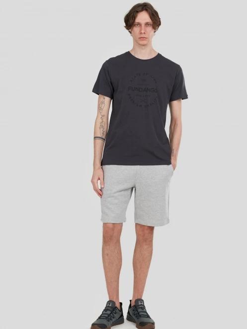 tricou cu maneci scurte pt. barbati Fundango Basic-T Logo 04 gri 4