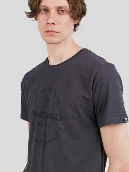 tricou cu maneci scurte pt. barbati Fundango Basic-T Logo 04 gri 5