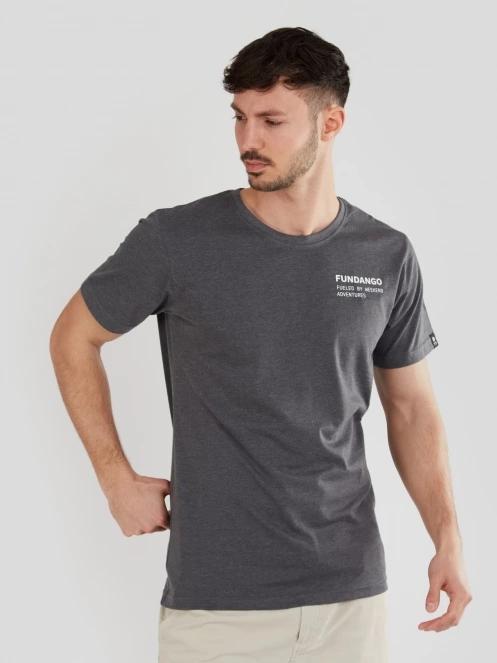 tricou cu maneci scurte pt. barbati Fundango Basic-T Logo 07 gri 2