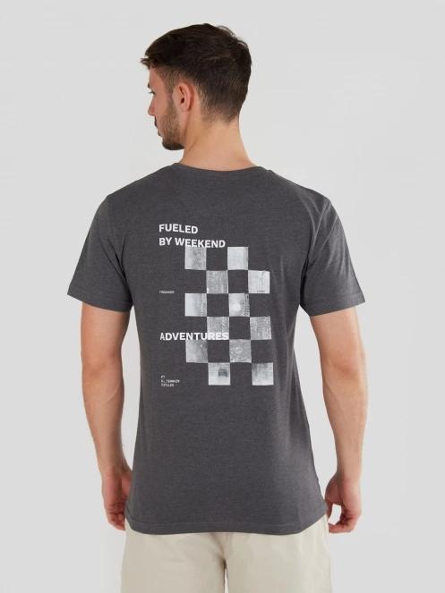 tricou cu maneci scurte pt. barbati Fundango Basic-T Logo 07 gri 3