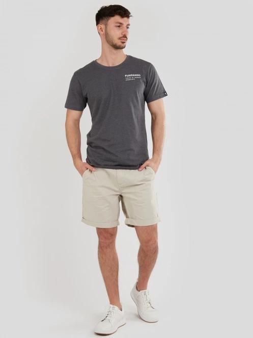 tricou cu maneci scurte pt. barbati Fundango Basic-T Logo 07 gri 4