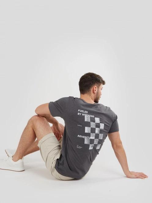 tricou cu maneci scurte pt. barbati Fundango Basic-T Logo 07 gri 5