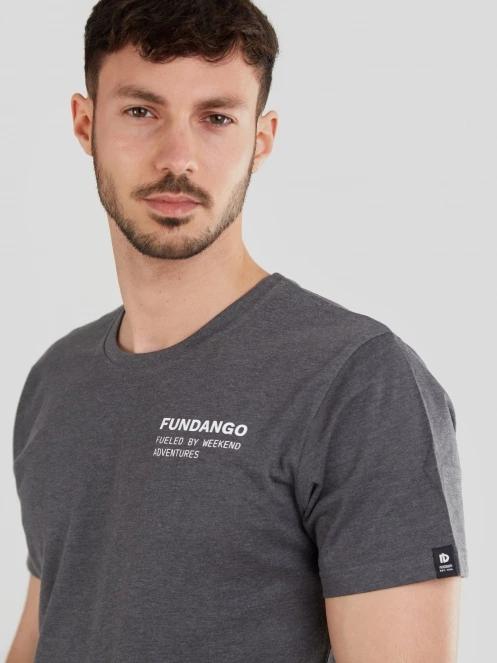 tricou cu maneci scurte pt. barbati Fundango Basic-T Logo 07 gri 7