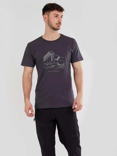 tricou cu maneci scurte pt. barbati Fundango Basic-T Logo 11 gri 2