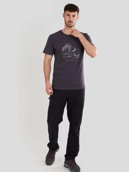 tricou cu maneci scurte pt. barbati Fundango Basic-T Logo 11 gri 4