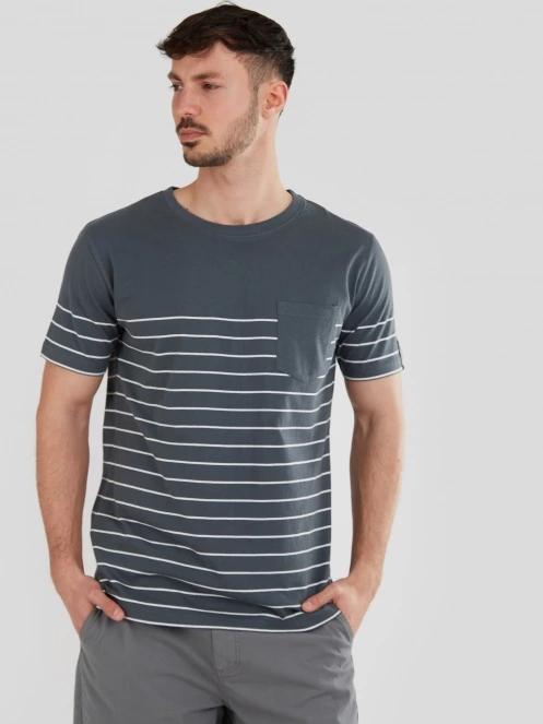 tricou cu maneci scurte pt. barbati Fundango Jaggy Pocket T-shirt gri 2