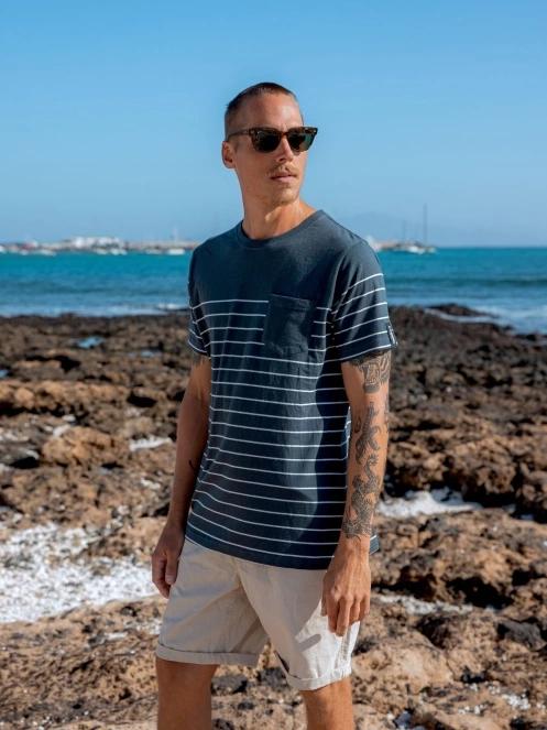tricou cu maneci scurte pt. barbati Fundango Jaggy Pocket T-shirt gri 6