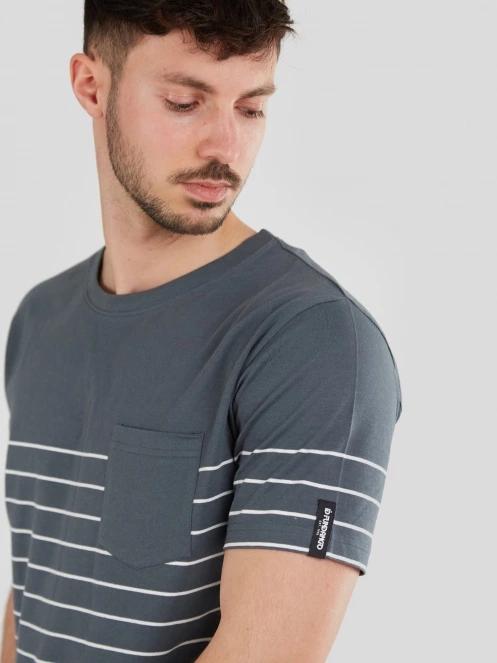 tricou cu maneci scurte pt. barbati Fundango Jaggy Pocket T-shirt gri 5