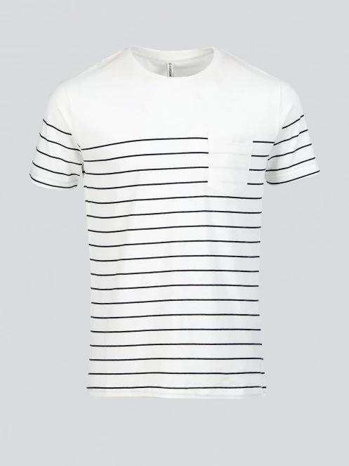 tricou cu maneci scurte pt. barbati Fundango Jaggy Pocket T-shirt alb 7