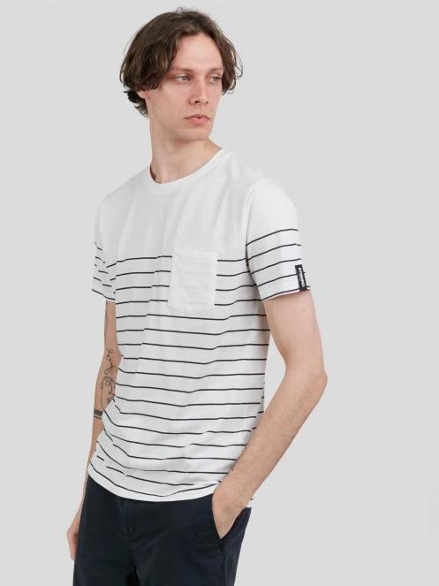 tricou cu maneci scurte pt. barbati Fundango Jaggy Pocket T-shirt alb 2